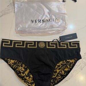 Versace Black and Gold swim speedo